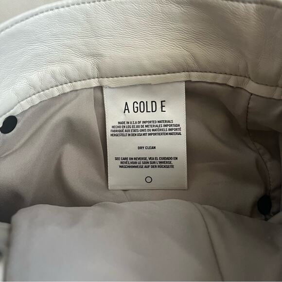 Agolde Net Sustain 90's Pinch Waist Recycled Leather Pants Size 28 - Picture 3 of 5